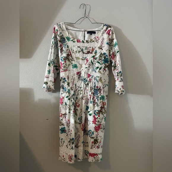 Anthropologie Dresses & Skirts - sanctuary floral cottagecore pleated ruffle sleeve cotton linen house dress Lg
